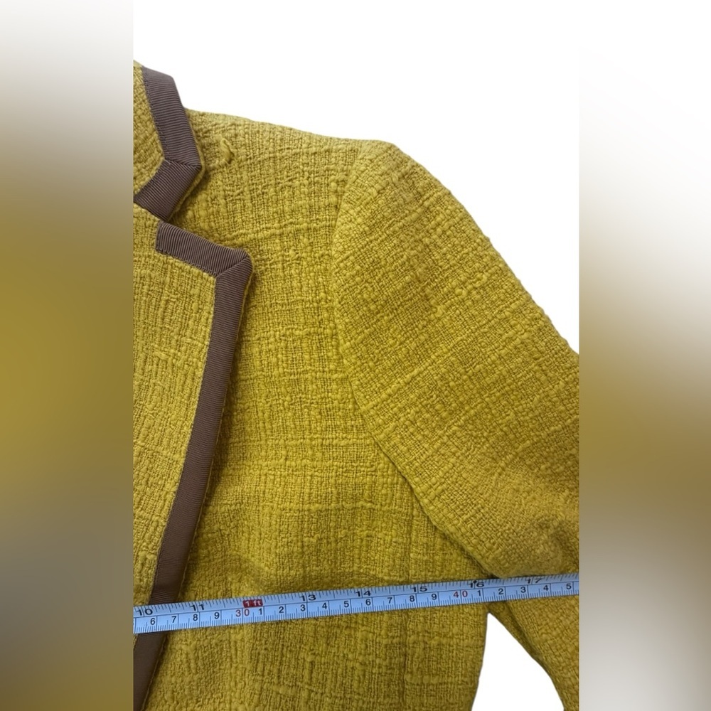 NWT J. CREW blazer and skirt Mustard Gold Textured Size 00​ - Picture 6 of 16